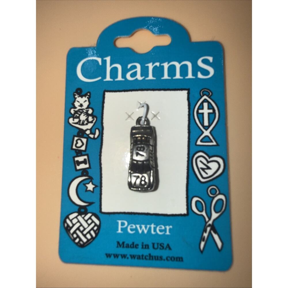 New Watch Us Charms Pewter Charm Pendant Jewelry Realistic 3D Daytona Car